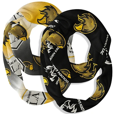Vive La Fete  Cal State L.A. Golden Eagles Two-Piece Infinity Scarves Set