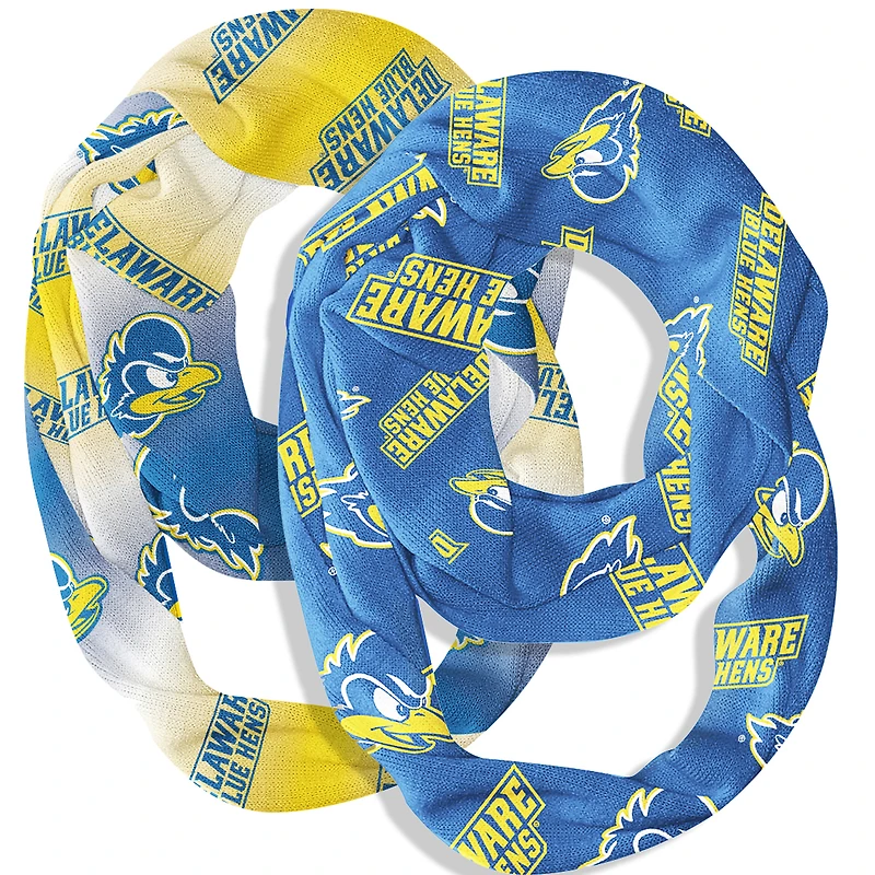 Vive La Fete Delaware Fightin' Blue Hens Two-Piece Infinity Scarves Set