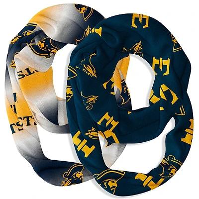 Vive La Fete  Eastern Tennessee State Buccaneers Two-Piece Infinity Scarves Set