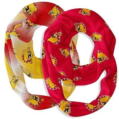 Vive La Fete  Ferris State Bulldogs Two-Piece Infinity Scarves Set