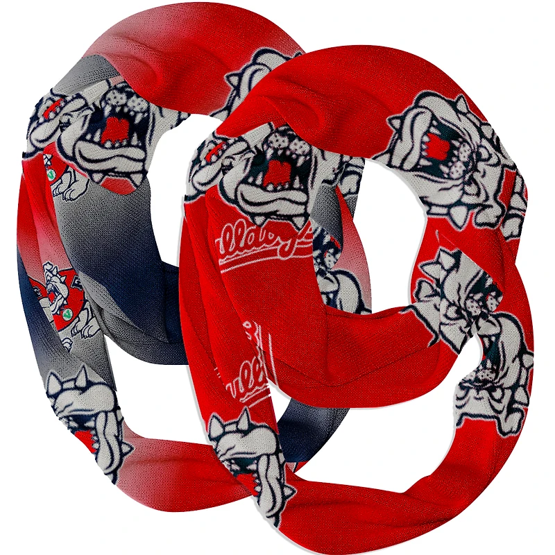 Vive La Fete  Fresno State Bulldogs Two-Piece Infinity Scarves Set