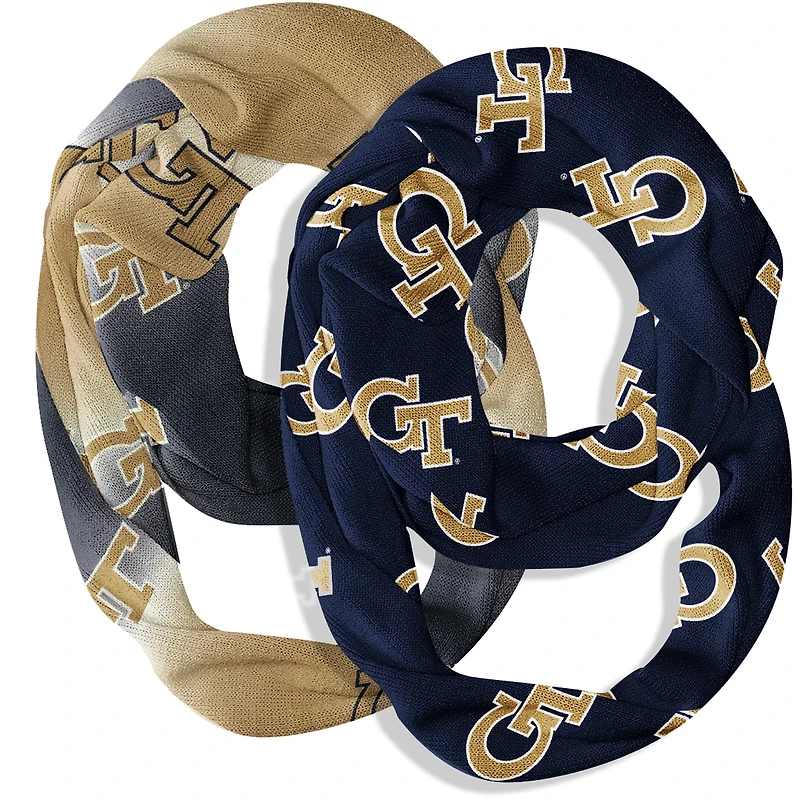 Vive La Fete  Georgia Tech Yellow Jackets Two-Piece Infinity Scarves Set
