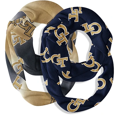 Vive La Fete  Georgia Tech Yellow Jackets Two-Piece Infinity Scarves Set