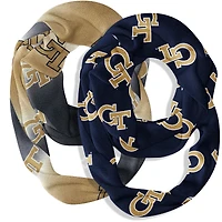 Vive La Fete  Georgia Tech Yellow Jackets Two-Piece Infinity Scarves Set