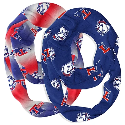 Vive La Fete  Louisiana Tech Bulldogs Two-Piece Infinity Scarves Set