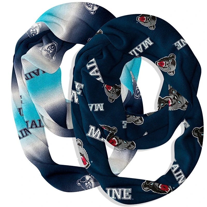 Vive La Fete  Maine Black Bears Two-Piece Infinity Scarves Set