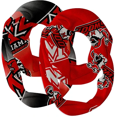 Vive La Fete  Miami University RedHawks Two-Piece Infinity Scarves Set