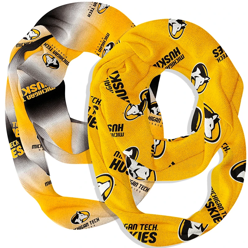 Vive La Fete  Michigan Tech Huskies Two-Piece Infinity Scarves Set