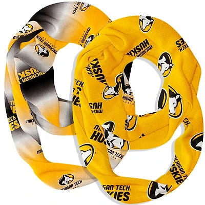 Vive La Fete  Michigan Tech Huskies Two-Piece Infinity Scarves Set