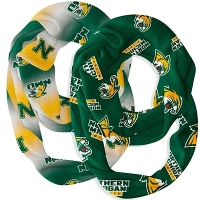 Vive La Fete  Northern Michigan Wildcats Two-Piece Infinity Scarves Set