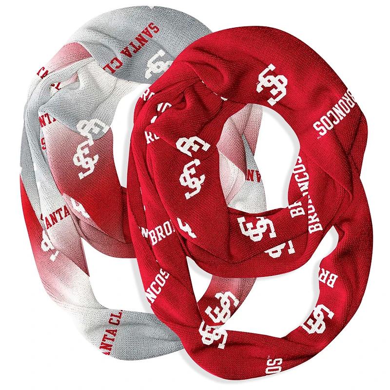 Vive La Fete  Santa Clara Broncos Two-Piece Infinity Scarves Set