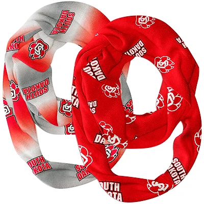 Vive La Fete  South Dakota Coyotes Two-Piece Infinity Scarves Set