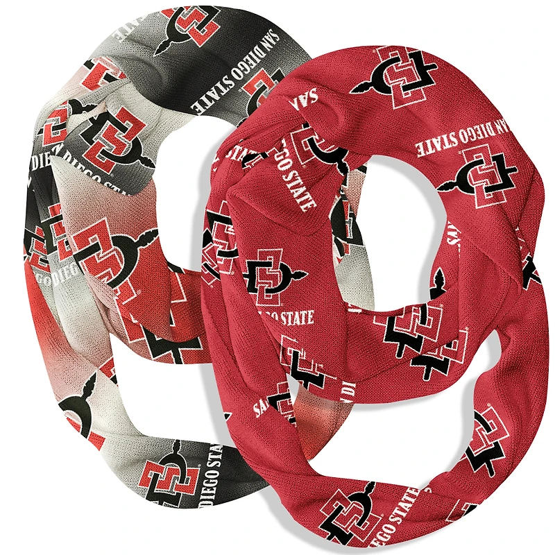 Vive La Fete  San Diego State Aztecs Two-Piece Infinity Scarves Set