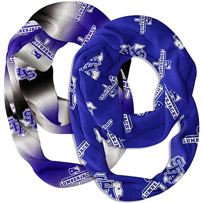Vive La Fete  Stephen F Austin Lumberjacks Two-Piece Infinity Scarves Set