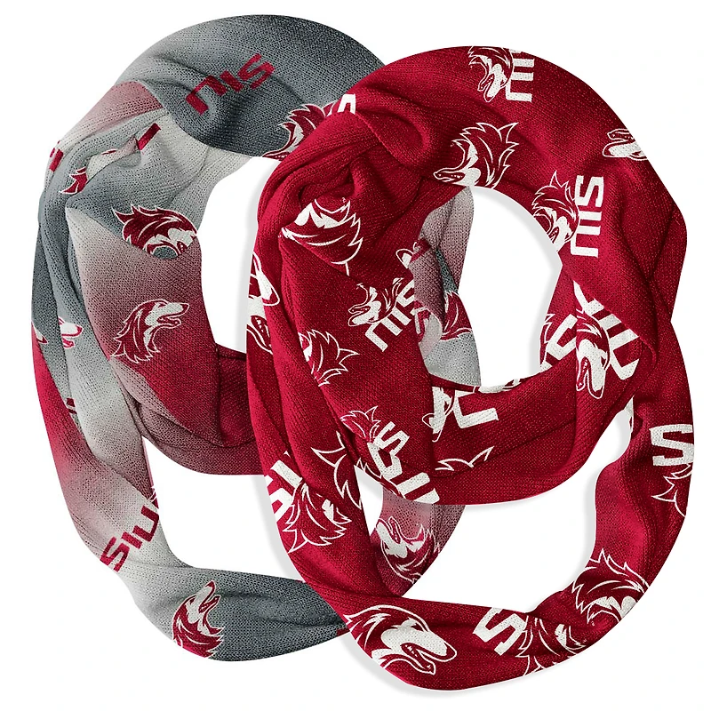 Vive La Fete  Southern Illinois Salukis Two-Piece Infinity Scarves Set