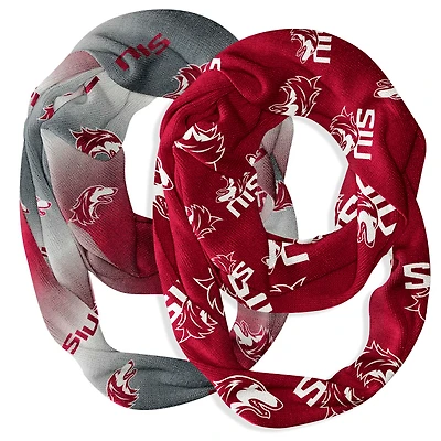 Vive La Fete  Southern Illinois Salukis Two-Piece Infinity Scarves Set