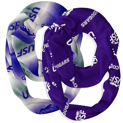 Vive La Fete  University of Sioux Falls Cougars Two-Piece Infinity Scarves Set