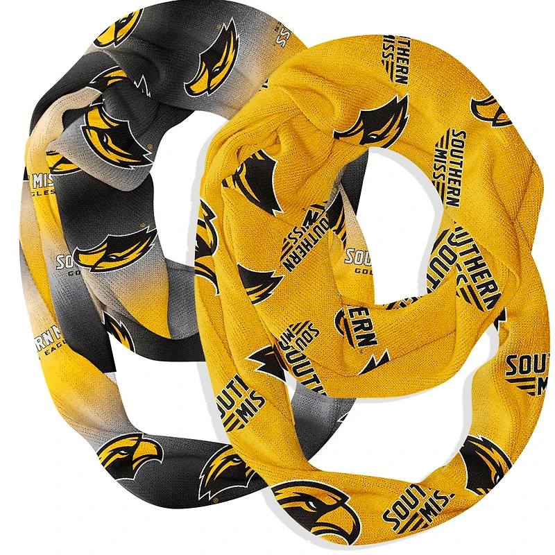 Vive La Fete  Southern Miss Golden Eagles Two-Piece Infinity Scarves Set