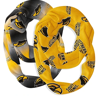 Vive La Fete  Southern Miss Golden Eagles Two-Piece Infinity Scarves Set