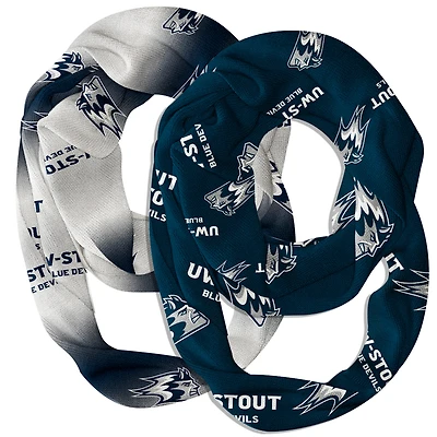 Vive La Fete  Wisconsin Stout Blue Devils Two-Piece Infinity Scarves Set