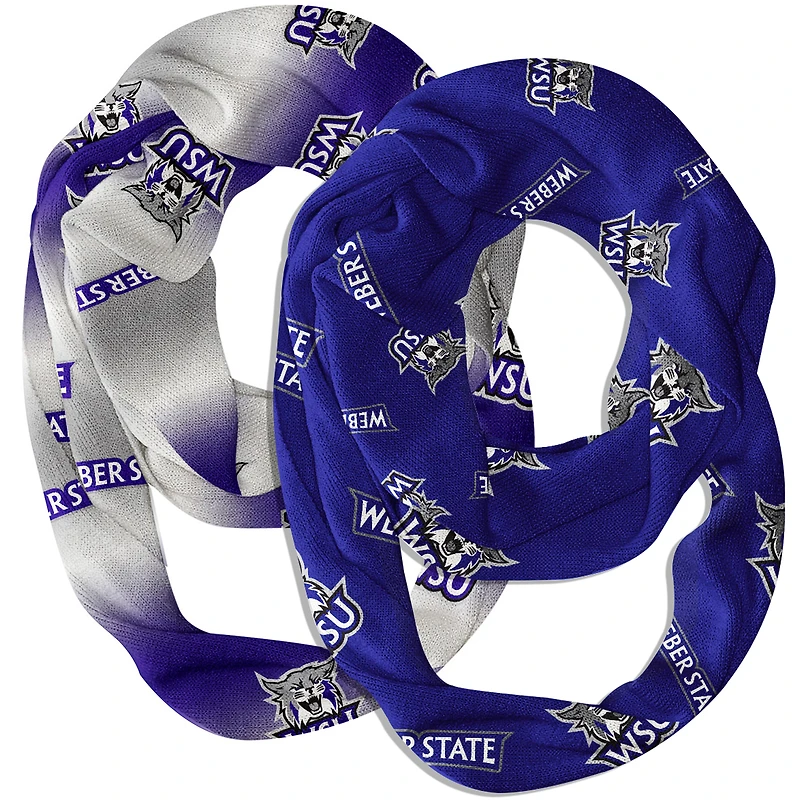 Vive La Fete  Weber State Wildcats Two-Piece Infinity Scarves Set
