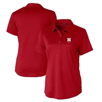 Women's Cutter & Buck  Scarlet Nebraska Huskers Alumni DryTec Prospect Textured Stretch Polo