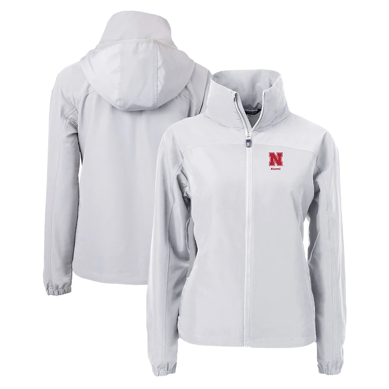 Women's Cutter & Buck Nebraska Huskers Alumni Charter Eco Recycled Full-Zip Jacket
