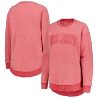 Women's Pressbox  Scarlet Ohio State Buckeyes Ponchoville Pullover Sweatshirt