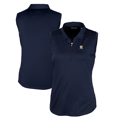 Women's Cutter & Buck  Navy Notre Dame Fighting Irish Alumni DryTec Forge Stretch Sleeveless Polo