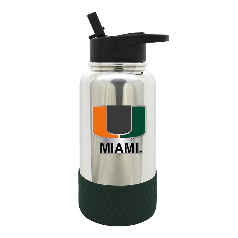 Miami Hurricanes 32oz. Team Color Chrome Hydration Bottle