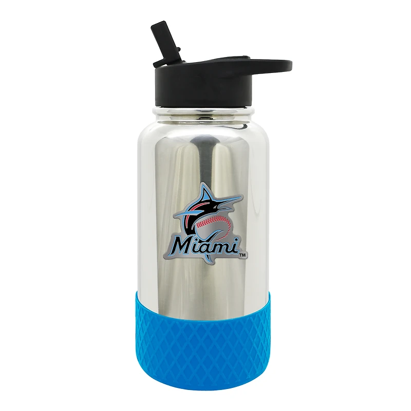 Miami Marlins 32oz. Team Color Chrome Hydration Bottle