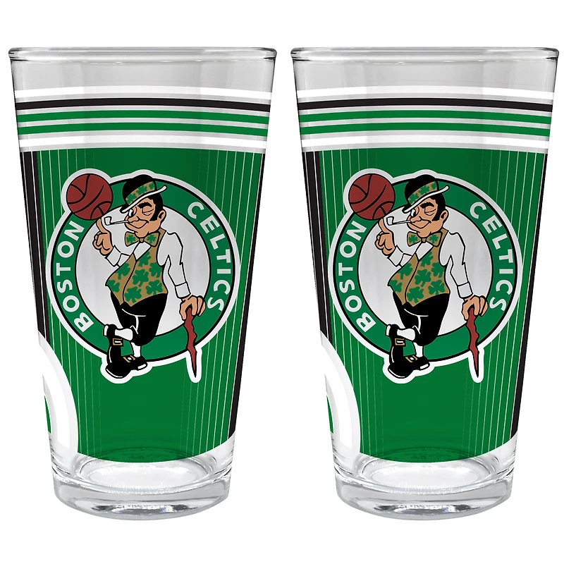 Boston Celtics Two-Piece 16oz. Pint Glass Set