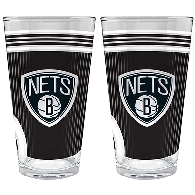 Brooklyn Nets Two-Piece 16oz. Pint Glass Set