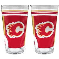 Calgary Flames Two-Piece 16oz. Pint Glass Set