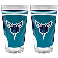Charlotte Hornets Two-Piece 16oz. Pint Glass Set