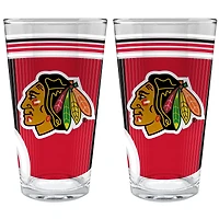 Chicago Blackhawks Two-Piece 16oz. Pint Glass Set