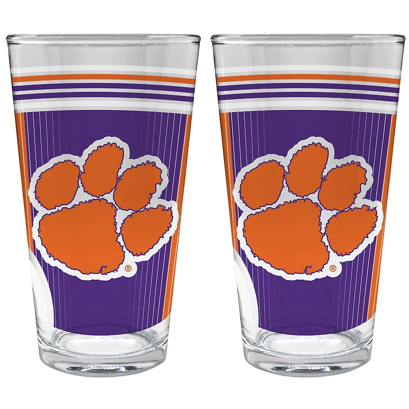 Clemson Tigers Two-Piece 16oz. Pint Glass Set