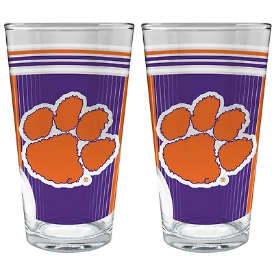 Clemson Tigers Two-Piece 16oz. Pint Glass Set