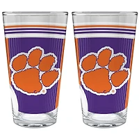 Clemson Tigers Two-Piece 16oz. Pint Glass Set