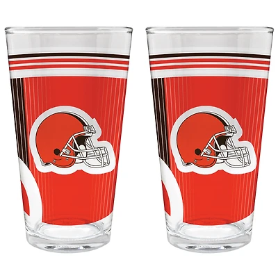 Cleveland Browns Two-Piece 16oz. Pint Glass Set