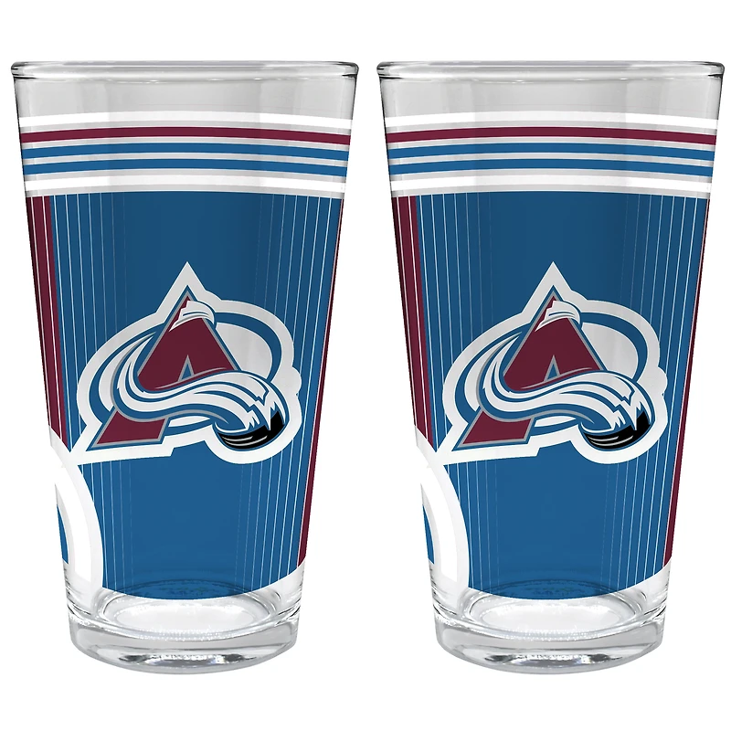 Colorado Avalanche Two-Piece 16oz. Pint Glass Set