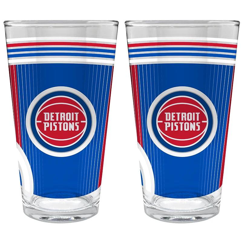 Detroit Pistons Two-Piece 16oz. Pint Glass Set