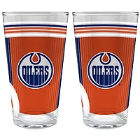 Edmonton Oilers Two-Piece 16oz. Pint Glass Set