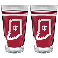 Indiana Hoosiers Two-Piece 16oz. Pint Glass Set