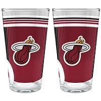 Miami Heat Two-Piece 16oz. Pint Glass Set