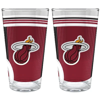 Miami Heat Two-Piece 16oz. Pint Glass Set
