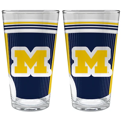 Michigan Wolverines Two-Piece 16oz. Pint Glass Set