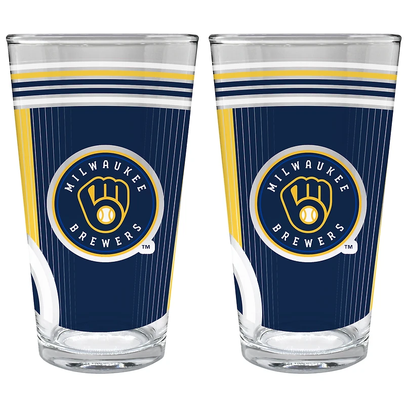 Milwaukee Brewers Two-Piece 16oz. Pint Glass Set