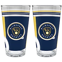 Milwaukee Brewers Two-Piece 16oz. Pint Glass Set