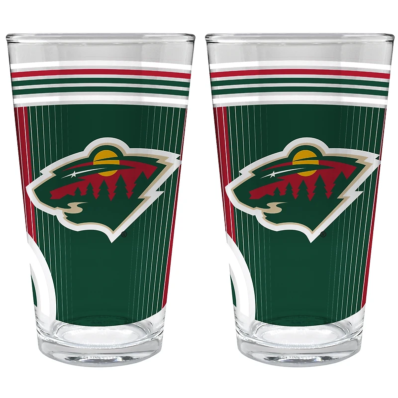 Minnesota Wild Two-Piece 16oz. Pint Glass Set